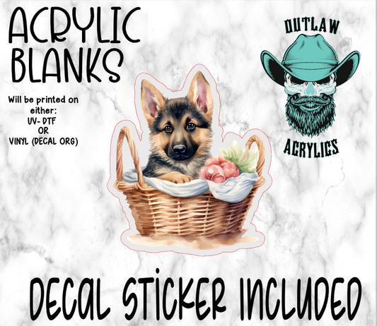 German Egg Basket Acrylic & Decal Set