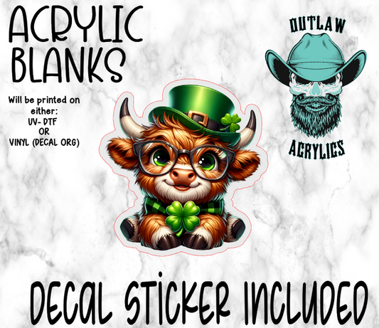 Happy Highland Clover Acrylic & Decal Set