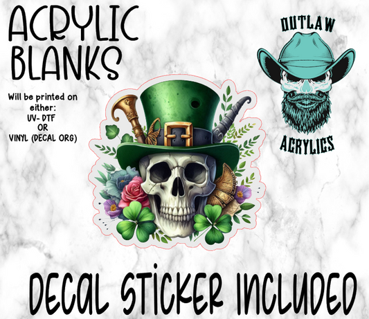 Patrick's Skull Floral Acrylic & Decal Set