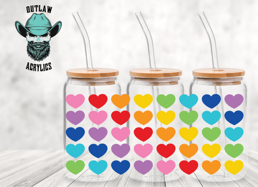 Valentine Heart Rainbow Glass Wrap