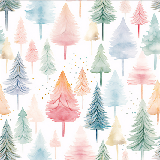 Watercolor Christmas Tree Vinyl
