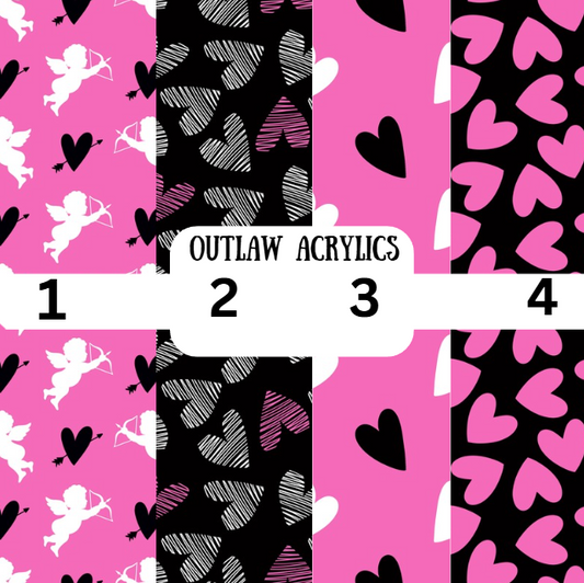 Pink Black Valentine Vinyl