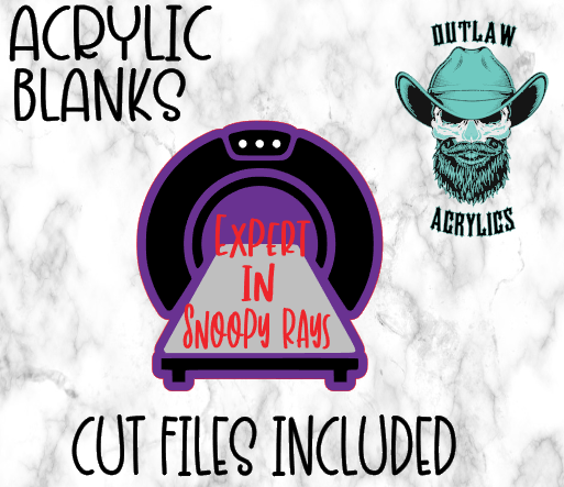 Expert In Snoopy Rays Badge Reel Acrylic