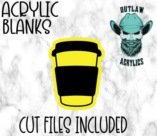 Coffee Cup To Go Badge Reel Acrylic