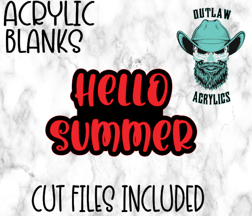 Hello Summer Badge Reel Acrylic