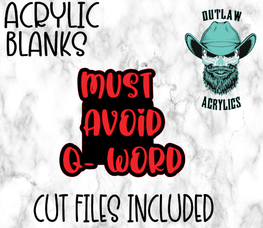 Must Avoid Badge Reel Acrylic