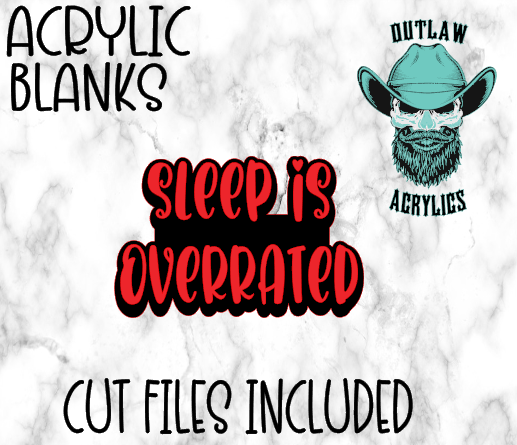 Sleep Is Overrated Badge Reel Acrylic