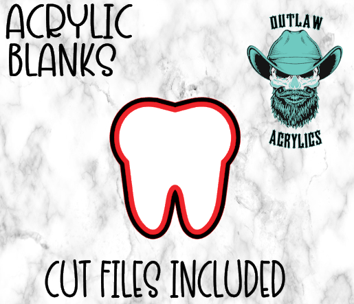 Tooth Badge Reel Acrylic