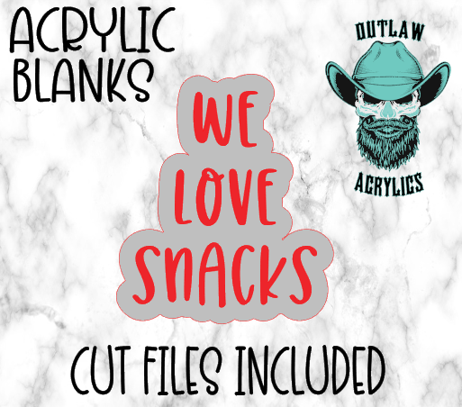 We Love Snacks Badge Reel Acrylic