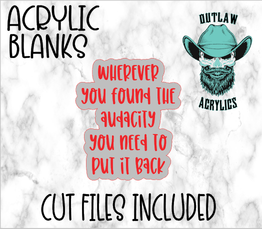 Wherever You Found Badge Reel Acrylic