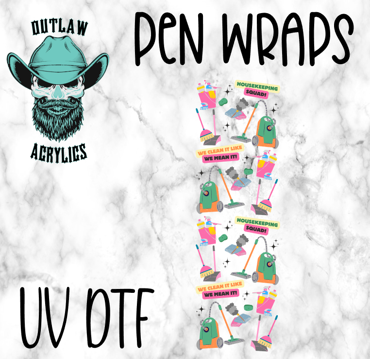 Housekeeping Pen Wrap UV-DTF