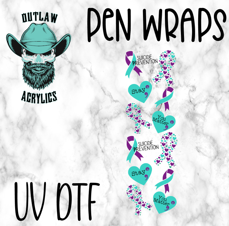 Suicide Prevention Pen Wrap UV-DTF