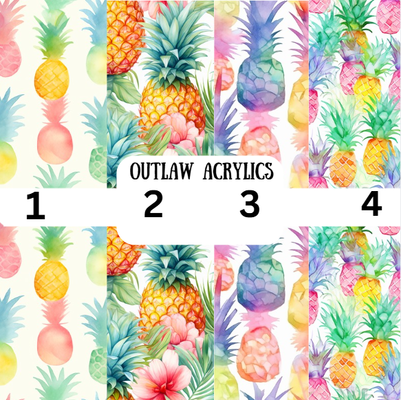 Watercolor Pineapple Vinyl