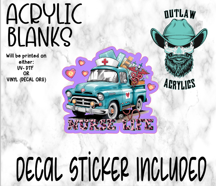 Nurse Truck Acrylic & Decal Set