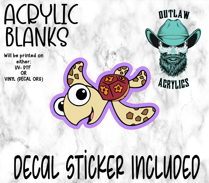 Totally Dude Acrylic & Decal Set