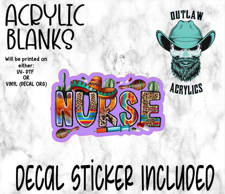 Cinco Nurse Acrylic & Decal Set