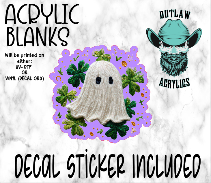 St Patrick Ghost Stitch Acrylic & Decal Set