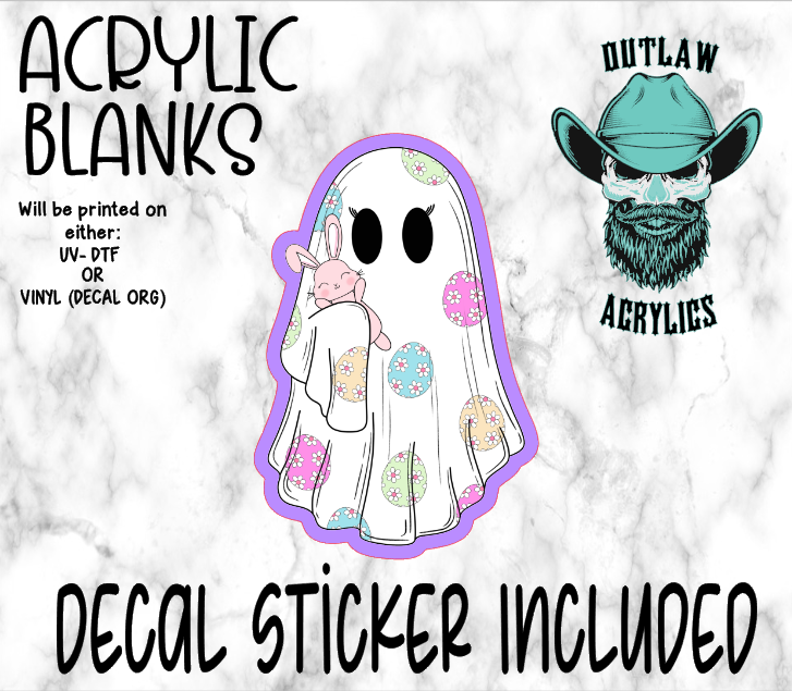 Easter Ghost Acrylic & Decal Set