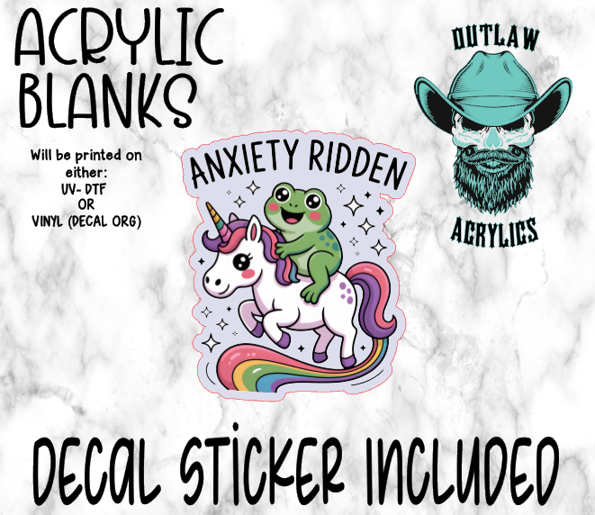 Anxiety Ridden Acrylic & Decal Set