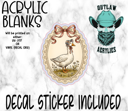 Vintage Goose Acrylic & Decal Set