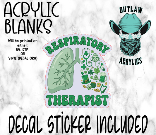 Clover Respiratory Therapist Acrylic & Decal Set