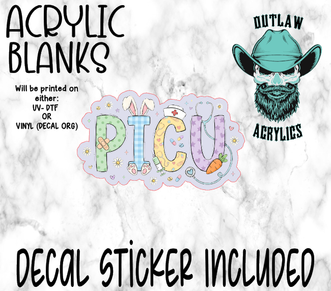 Easter P.I.C.U Acrylic & Decal Set