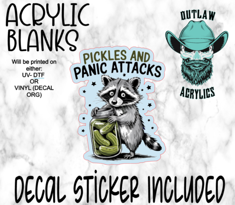 Pickles & Panic Attacks Acrylic & Decal Set