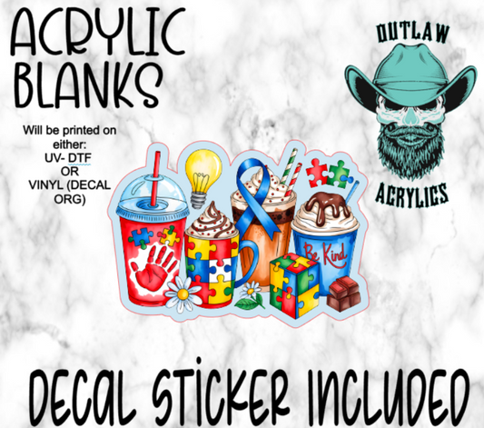 Okay To Be Different Cups Acrylic & Decal Set