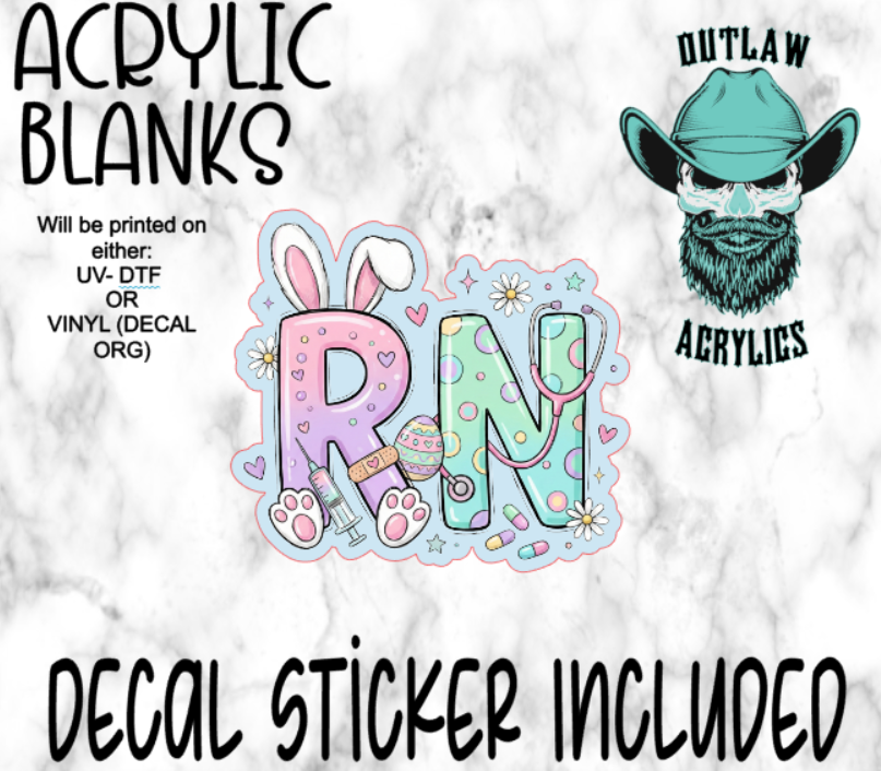 Easter RN Acrylic & Decal Set