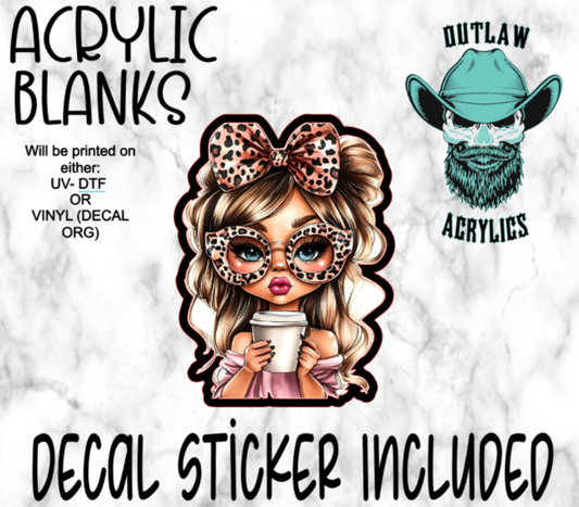 Oh Honey I Need Coffee Acrylic & Decal Set