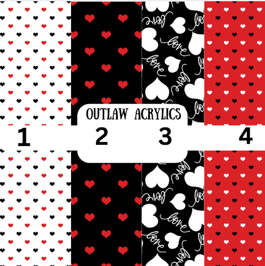 Black & Red Heart Vinyl