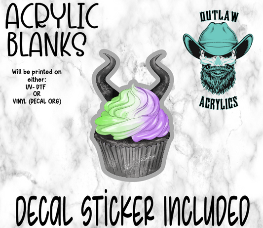 M Lady Cupcake Acrylic & Decal Set