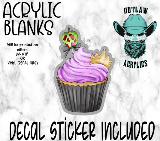 Evil Queen Cupcake Acrylic & Decal Set