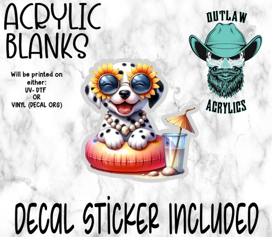 Summer Dalmatian Acrylic & Decal Set