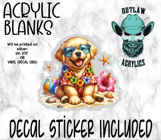 Summer Golden Acrylic & Decal Set