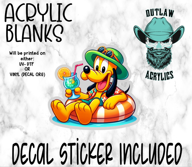 Summer Pluto Acrylic & Decal Set