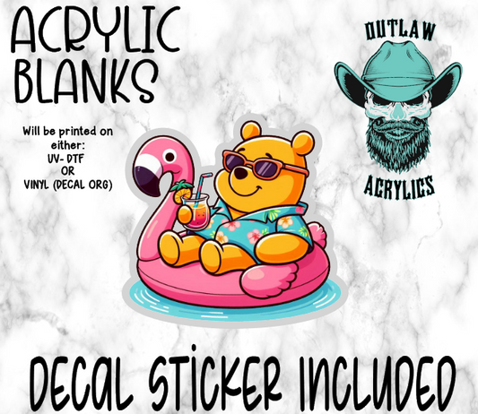 P Man Flamingo Float Acrylic & Decal Set