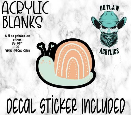 Green Snail Acrylic & Decal Set