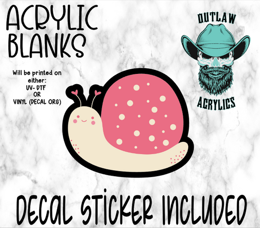Beige Snail Acrylic & Decal Set