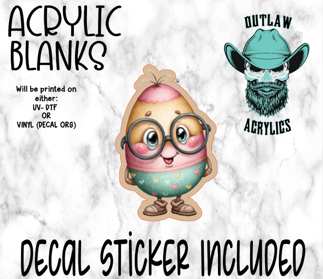 Whimsical Nerd Egg Acrylic & Decal Set