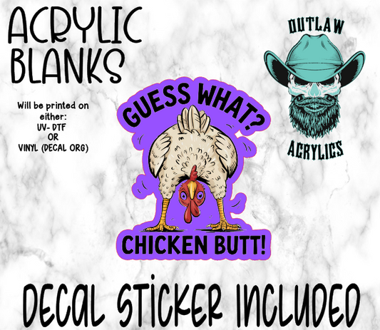 Guess What Acrylic & Decal Set