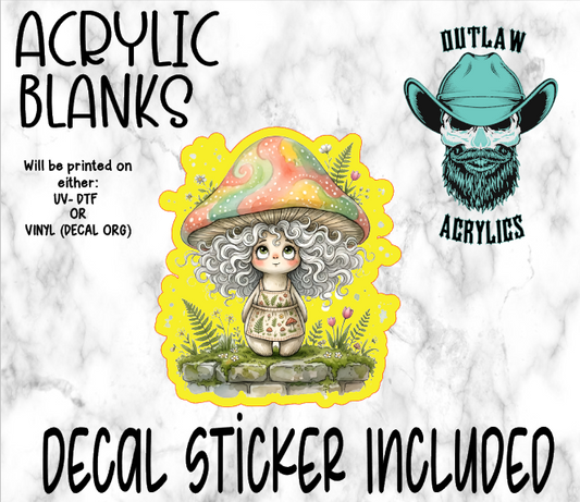 Groovy Mushroom Acrylic & Decal Set