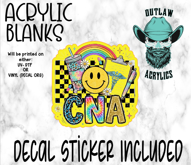 CNA Smiley Acrylic & Decal Set