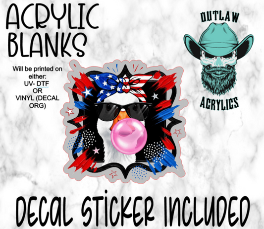 Patriotic Goose Nurse Acrylic & Decal Set