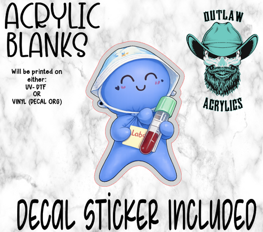 Lab Glove Buddy Acrylic & Decal Set