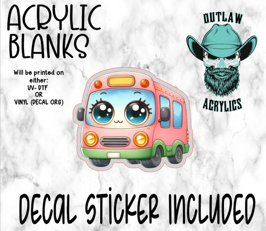Kawaii Bus Acrylic & Decal Set
