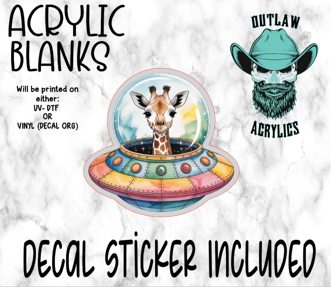 Giraffe Ufo Acrylic & Decal Set