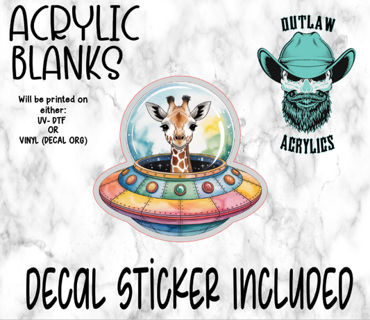 Giraffe Ufo Acrylic & Decal Set