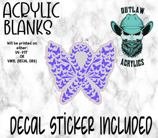 Pancreatic Butterfly Acrylic & Decal Set