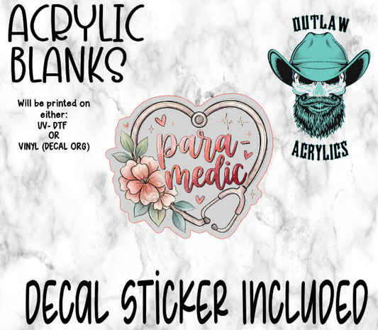 Paramedic Heart Scope Acrylic & Decal Set